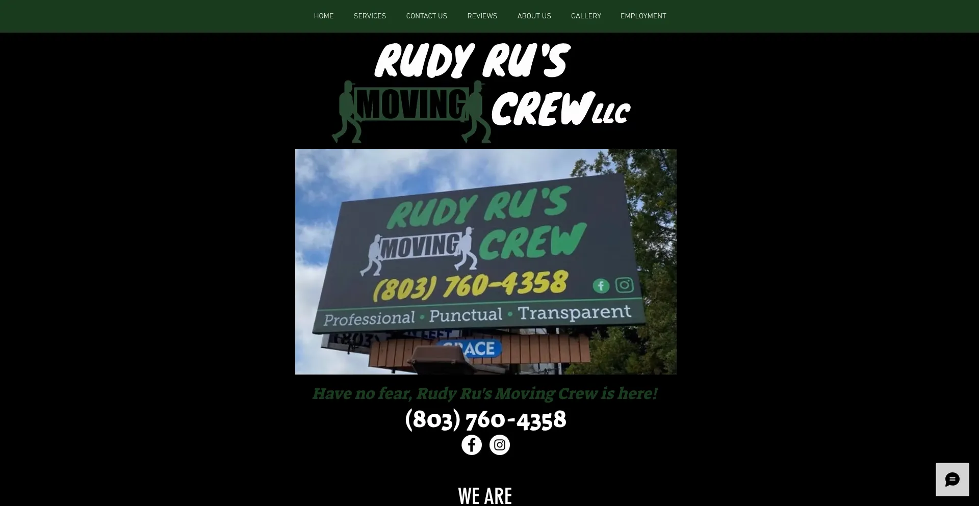 Website screenshot of Rudyrusmovingcrew.com
