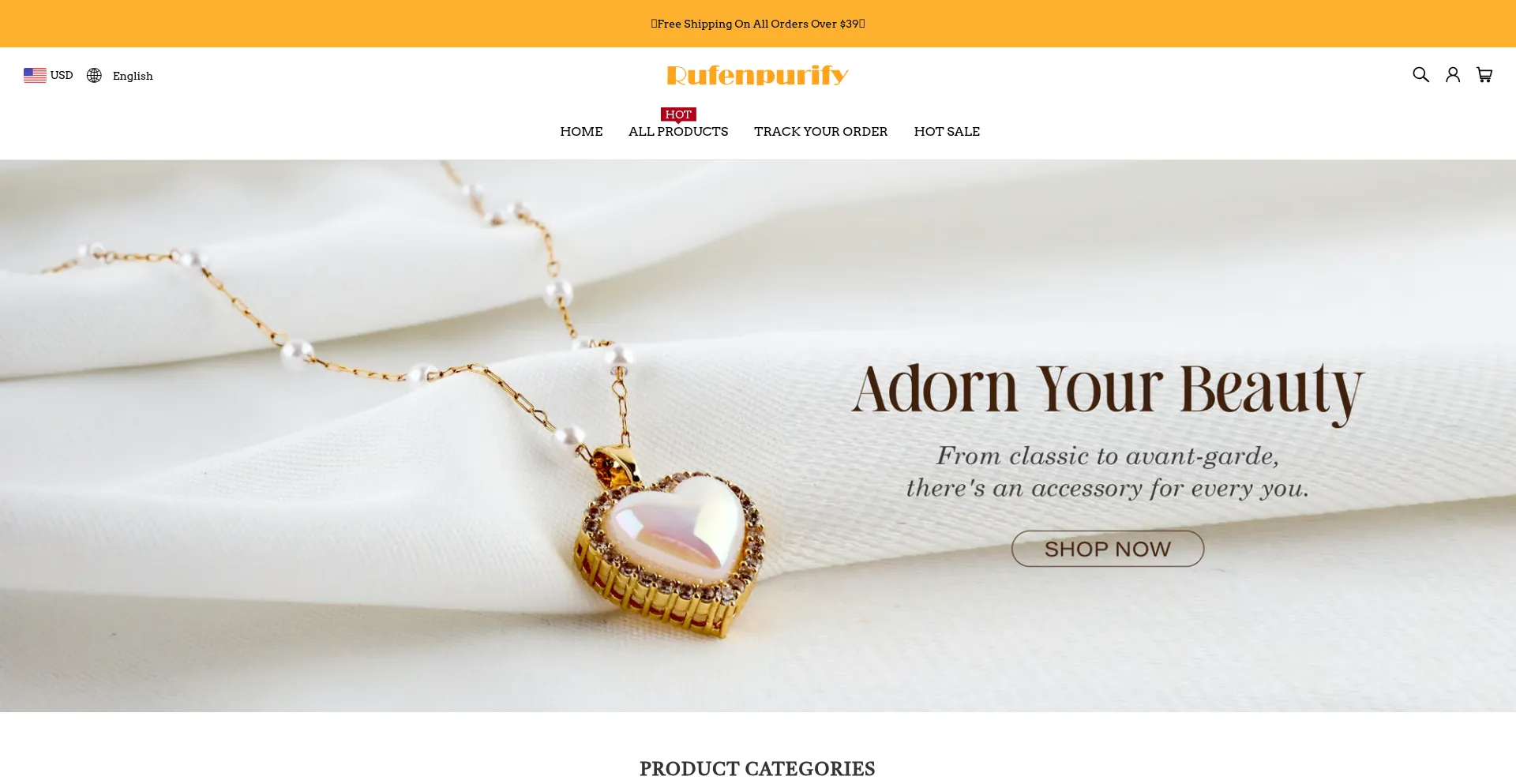 Website screenshot of Rufenpurify.com