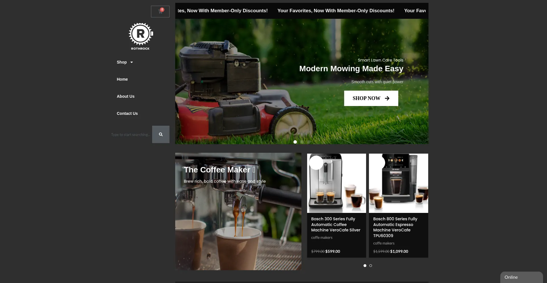Website screenshot of Ruthrocky.com