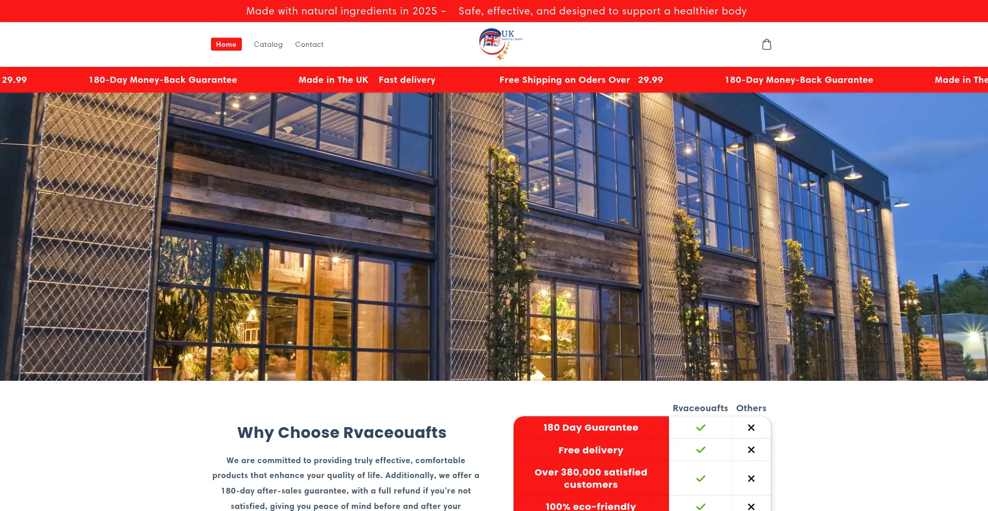 Website screenshot of Rvaceouafts.com