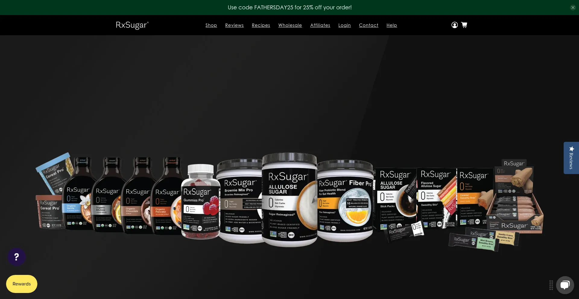 Website screenshot of Rxsugar.com