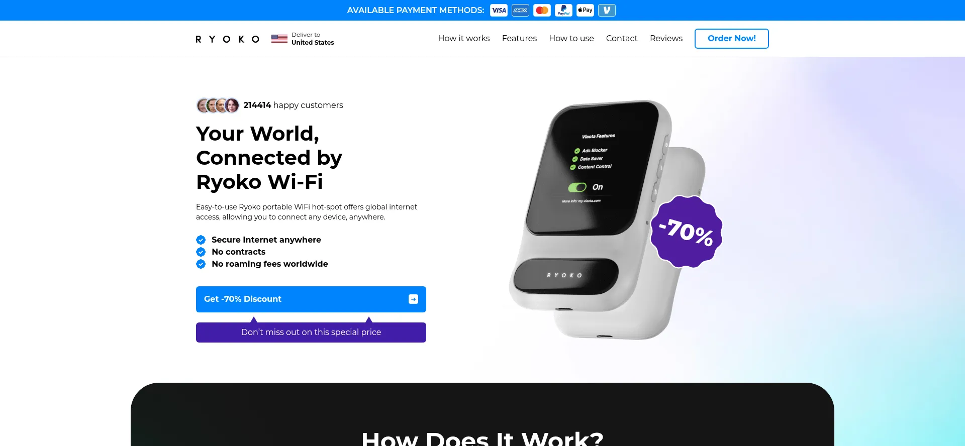 Website screenshot of Ryokorouter.com