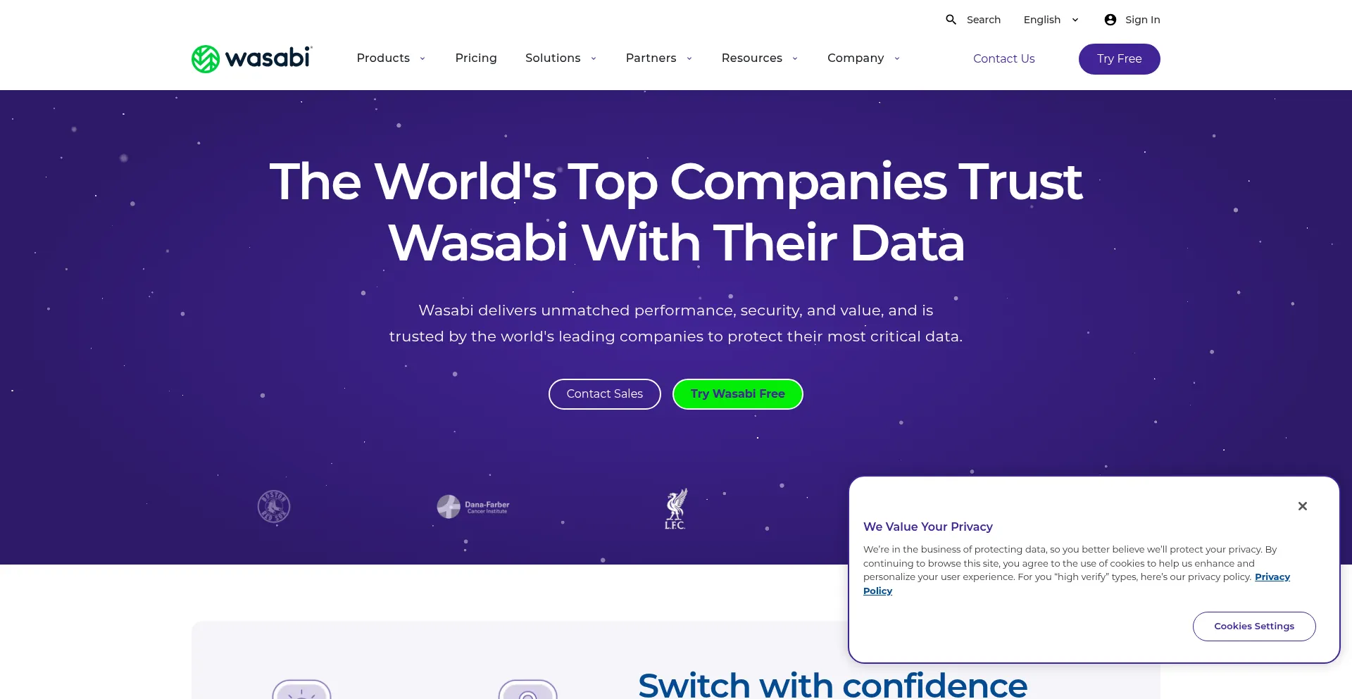 Website screenshot of S3.ap-northeast-1.wasabisys.com