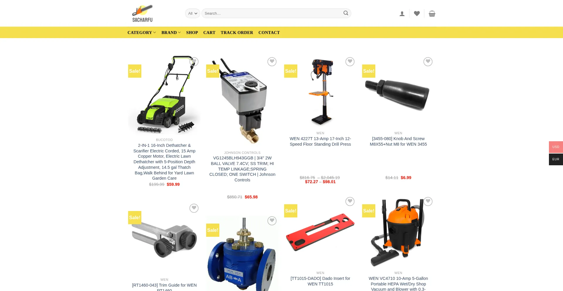 Website screenshot of Sacharfu.com