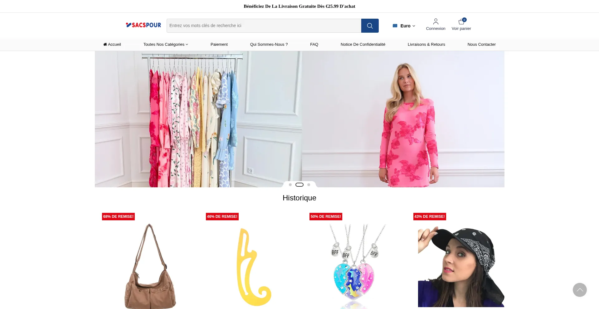 Sacspourfemme.com Screenshot