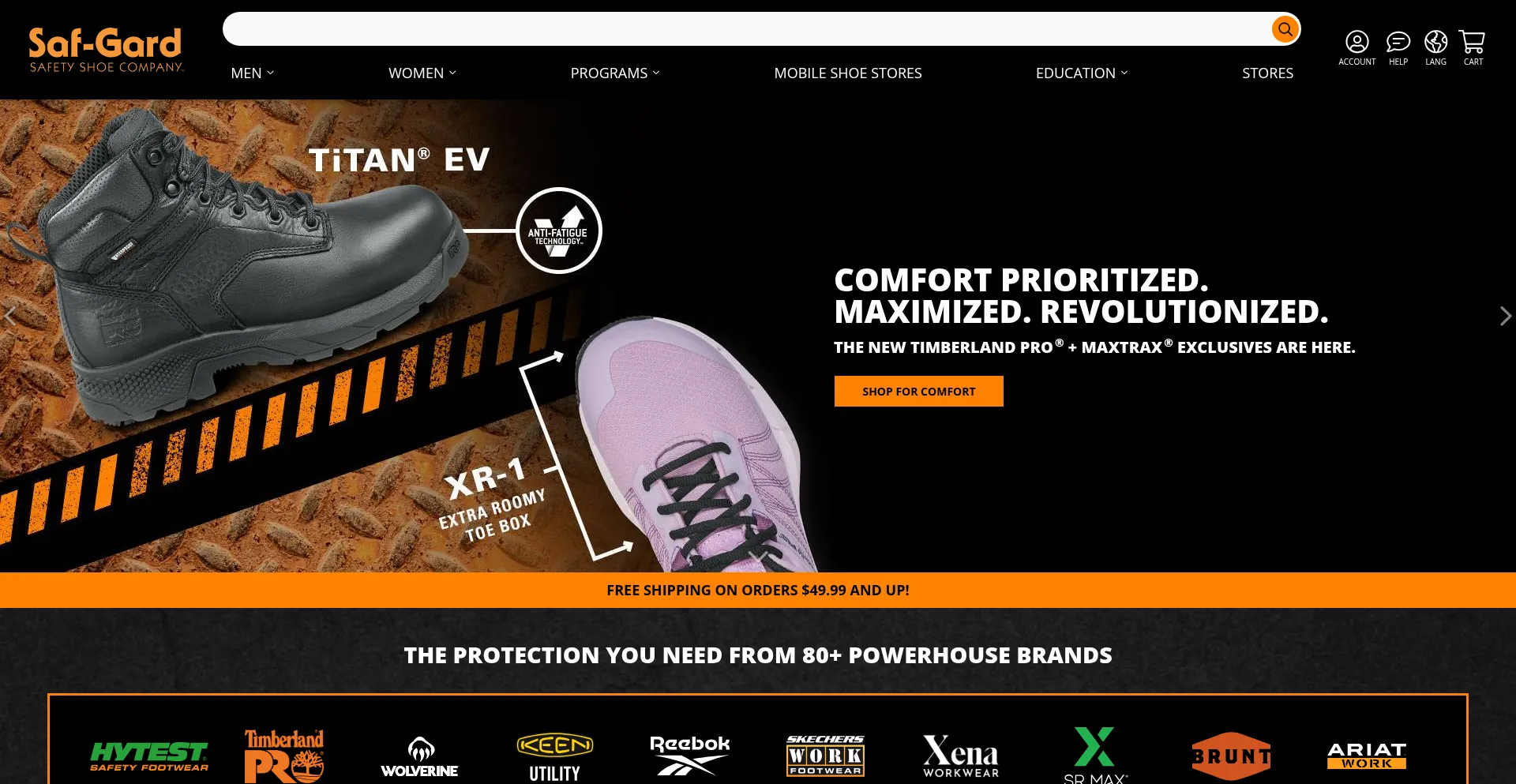 Website screenshot of Safgard.com