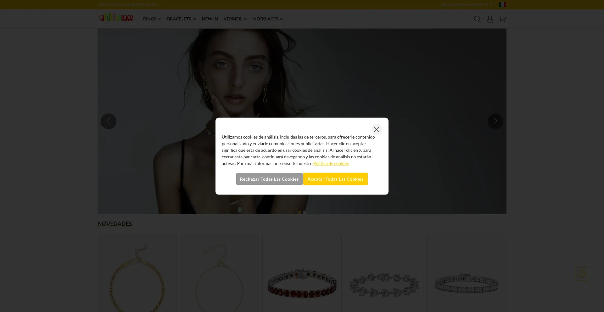 Website screenshot of Saldilumeace.shop