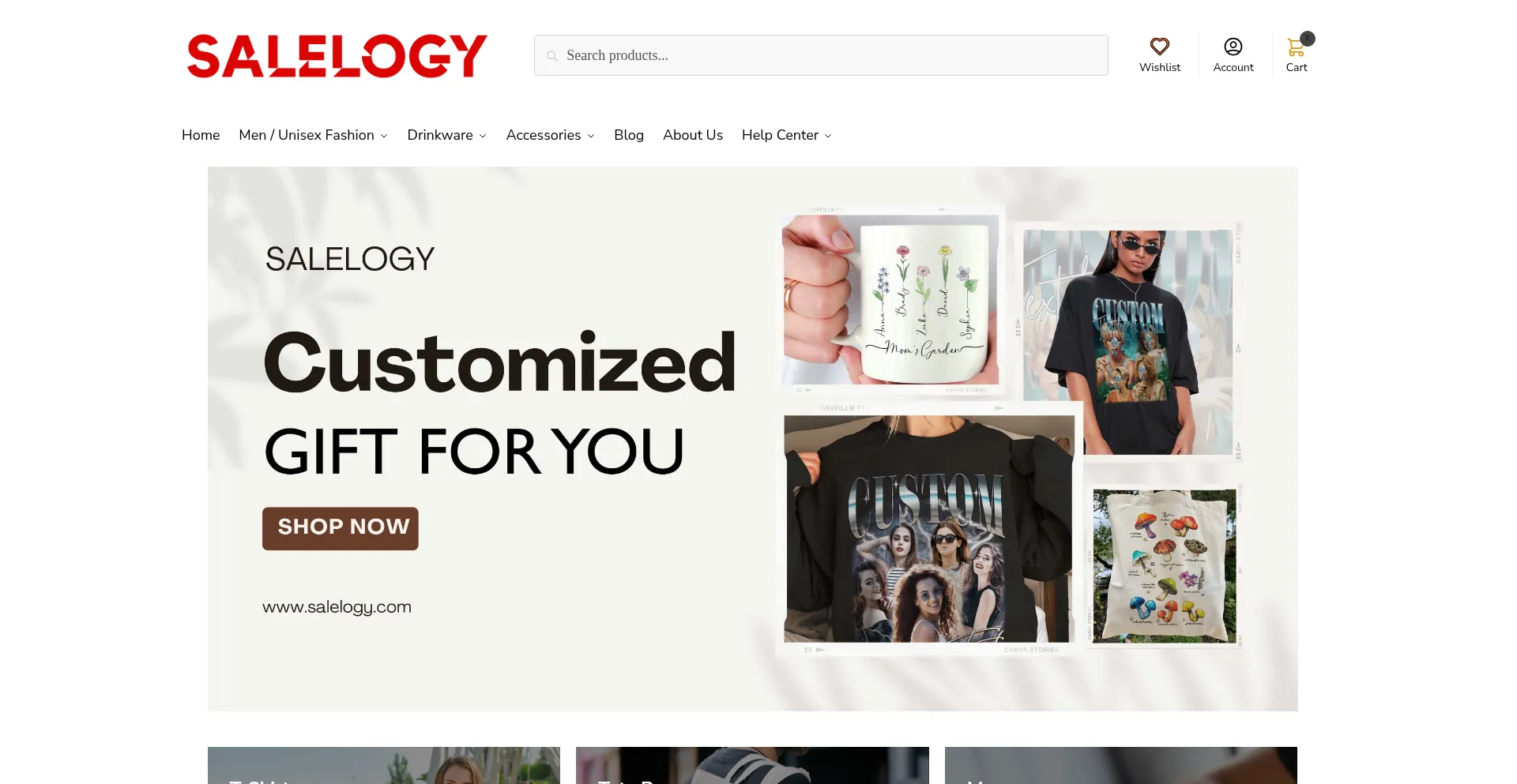 Website screenshot of Salelogy.com