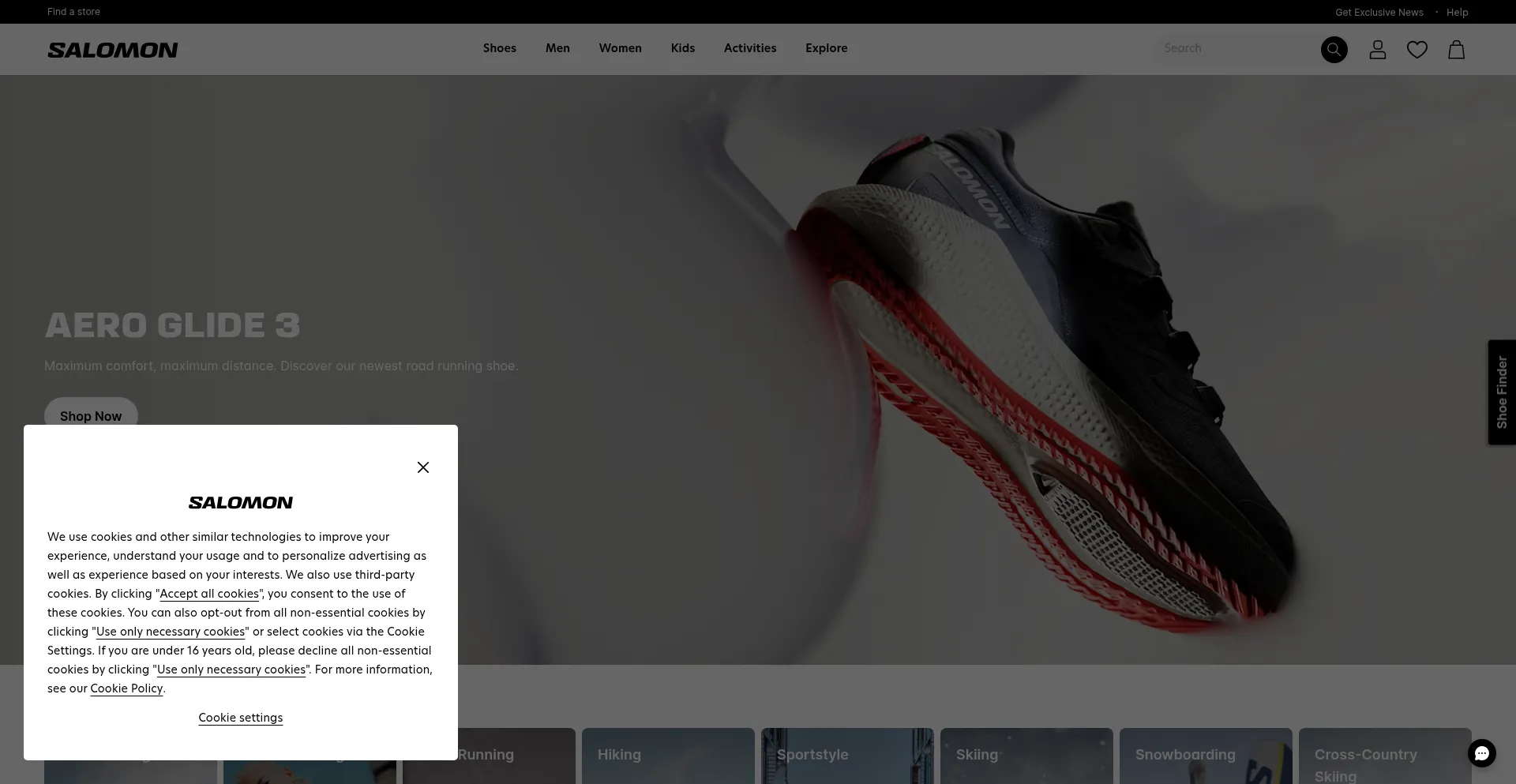 Website screenshot of Salomonteam.com