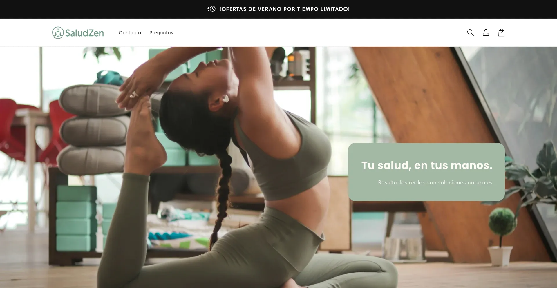 Website screenshot of Saludzen-es.shop