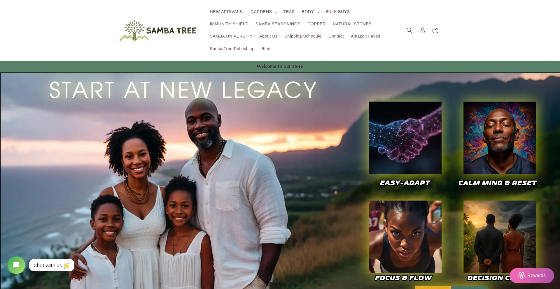 Website screenshot of Sambatree.com