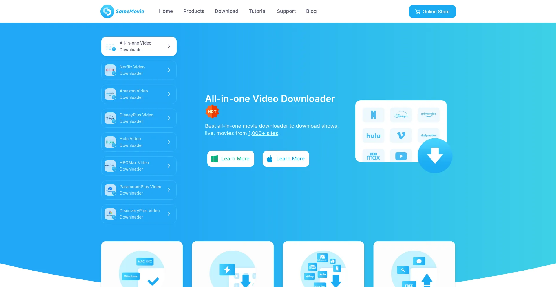 Website screenshot of Samemovie.com