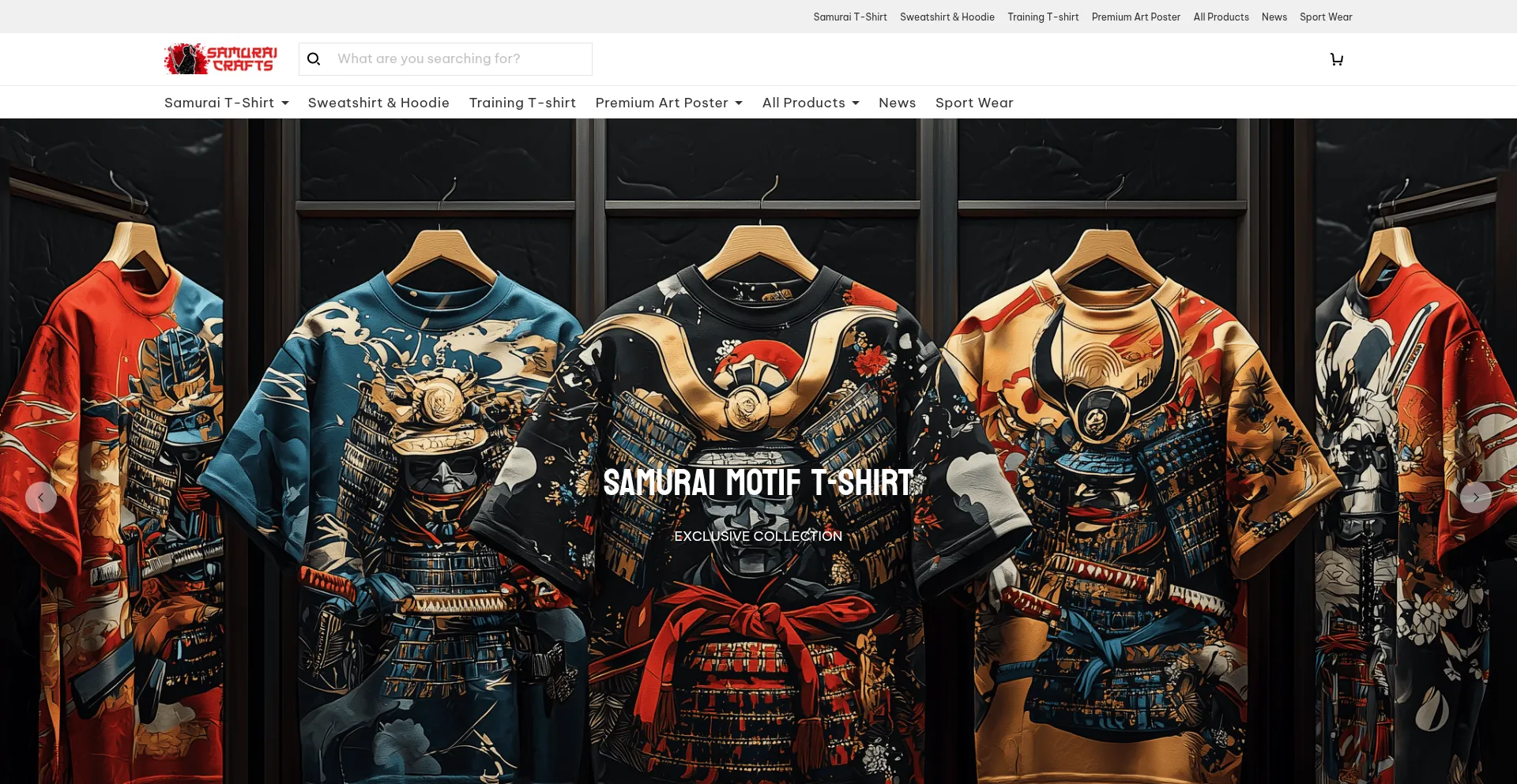 Website screenshot of Samuraicrafts.com