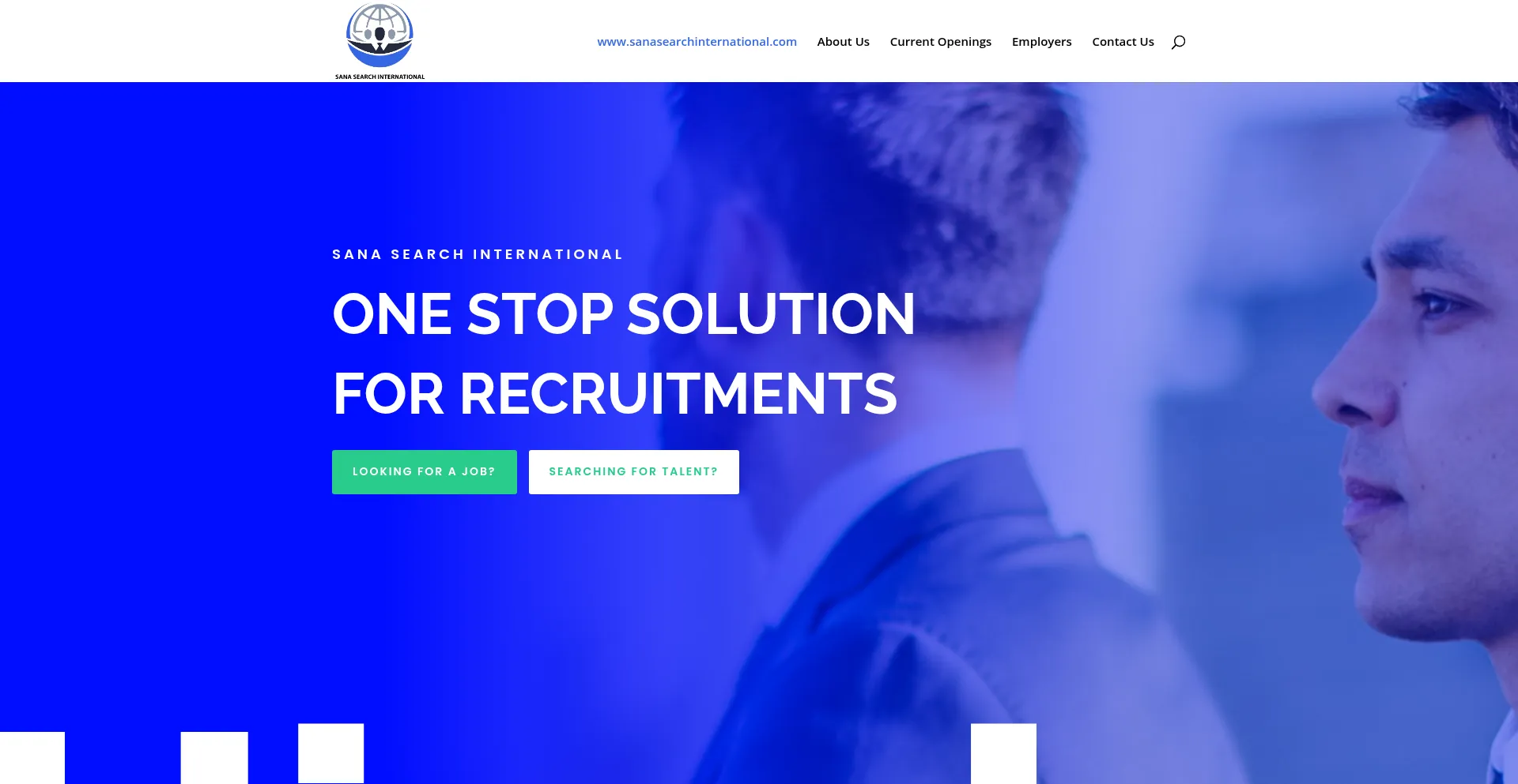 Website screenshot of Sanasearchinternational.com
