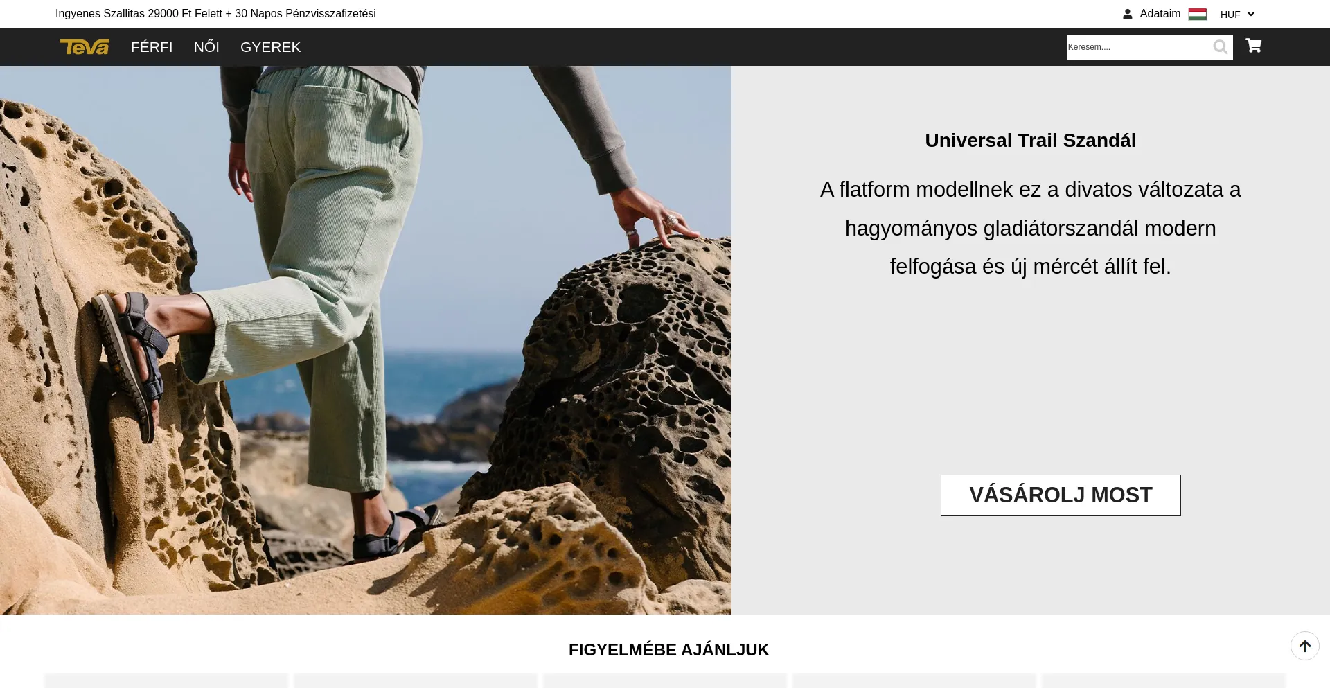 Website screenshot of Sandalshungaryoutlet.com