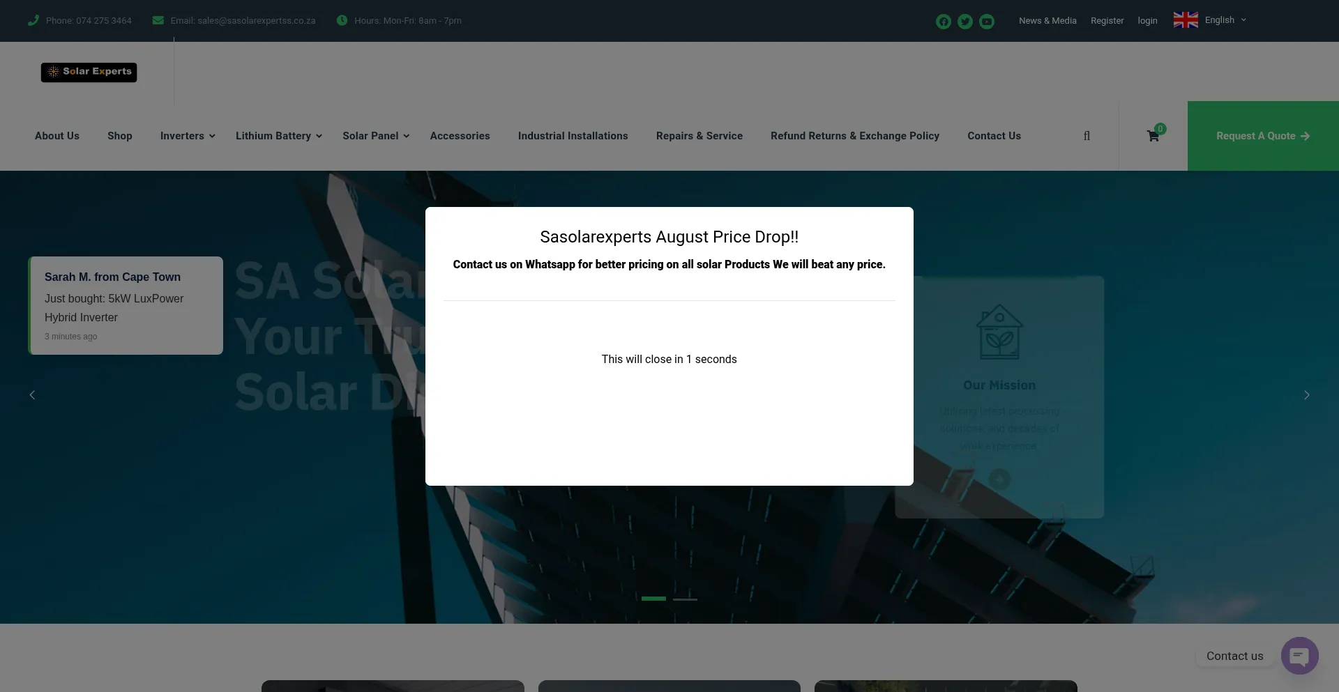 ¿És Seguro y Confiable Sasolarexperts.co.za?