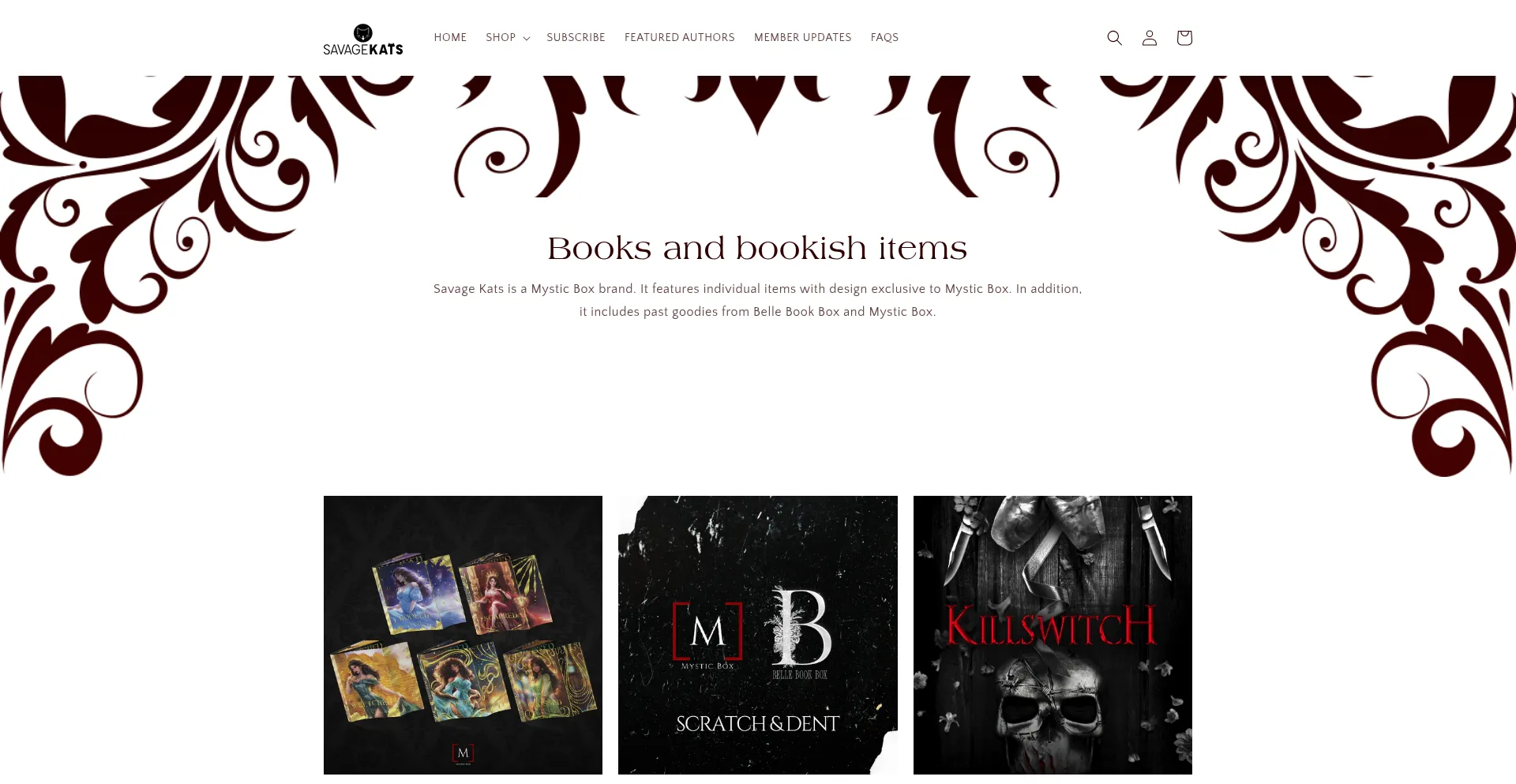 Website screenshot of Savagekats.com