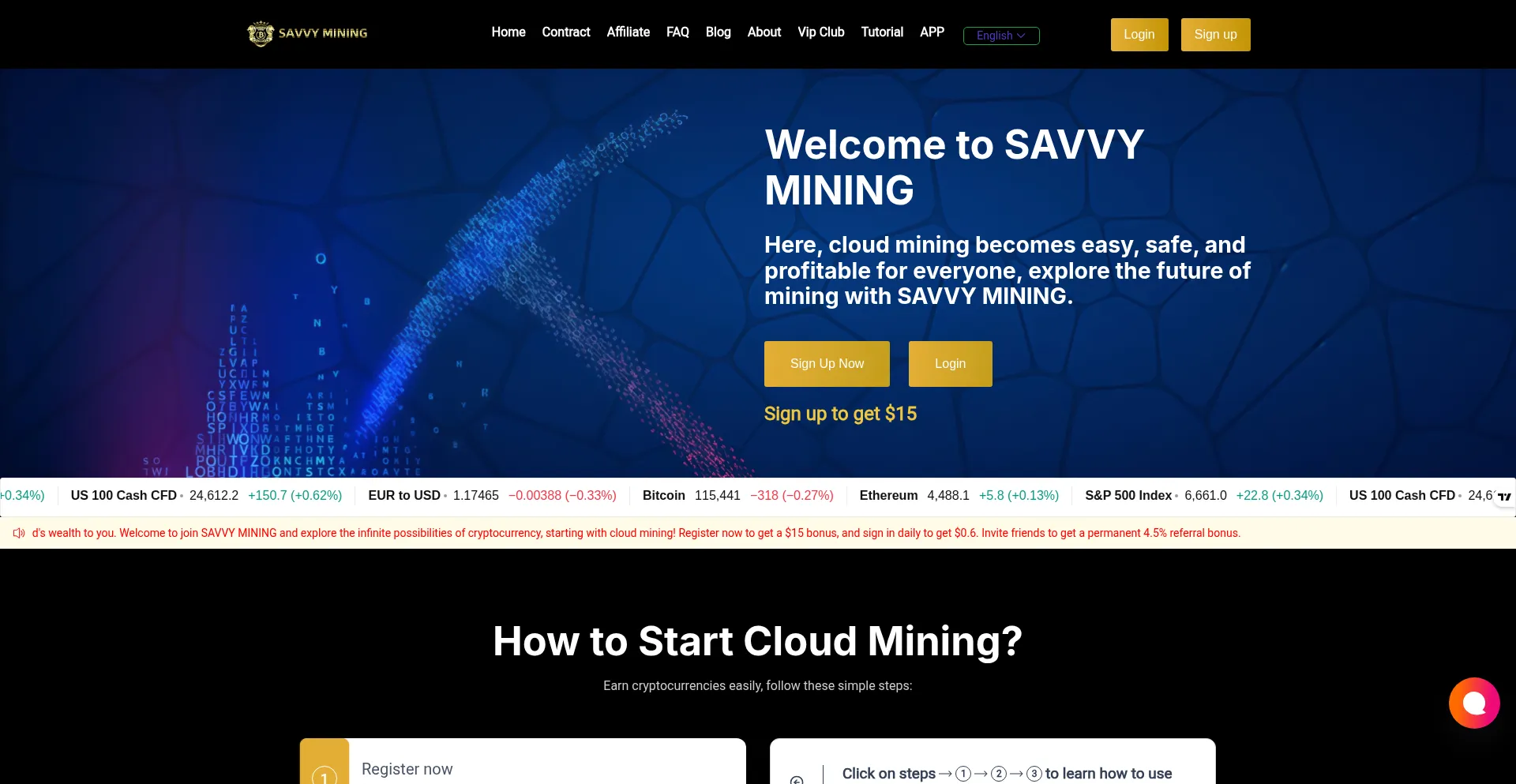 Savvymining.org Screenshot