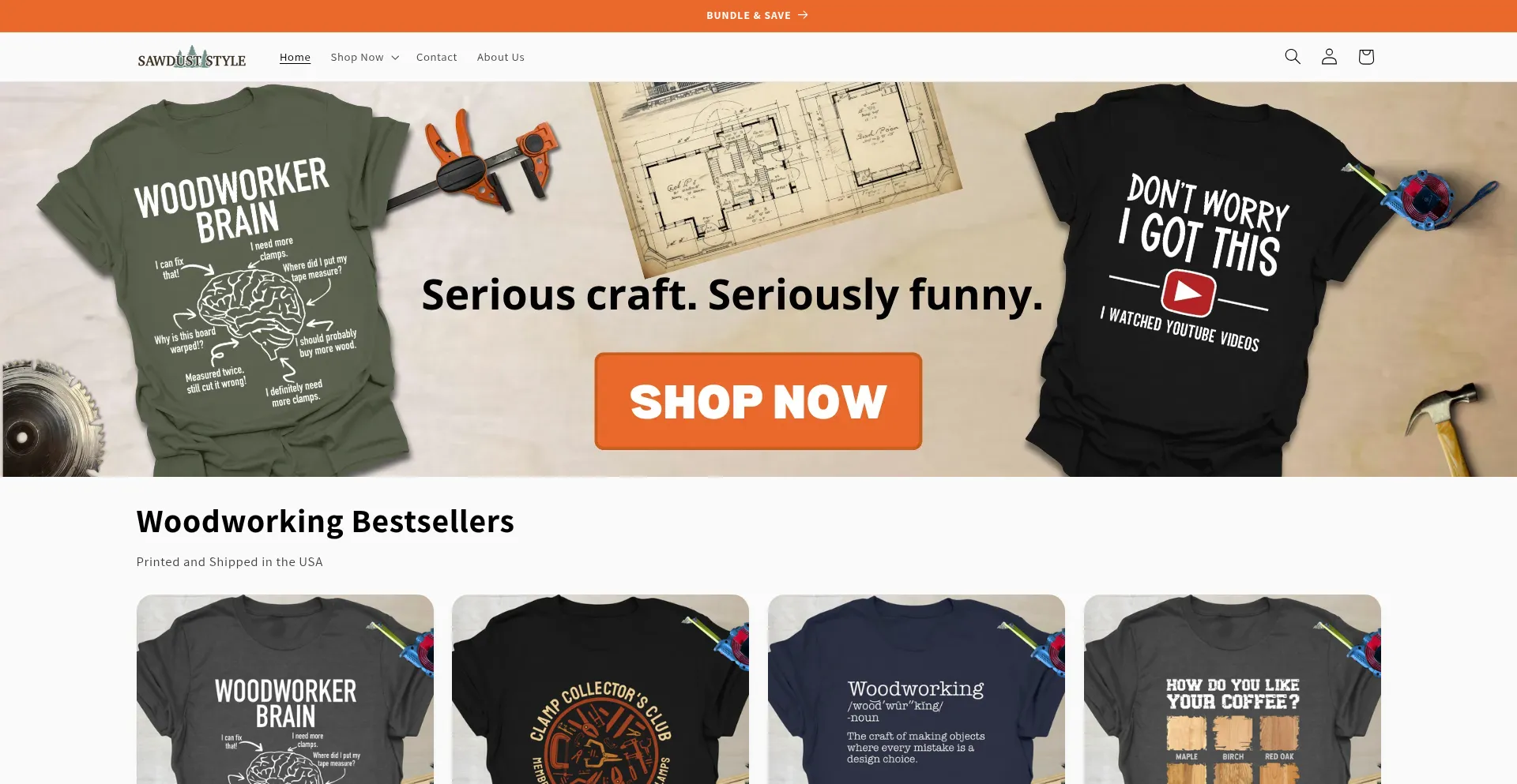 Website screenshot of Sawduststyle.com