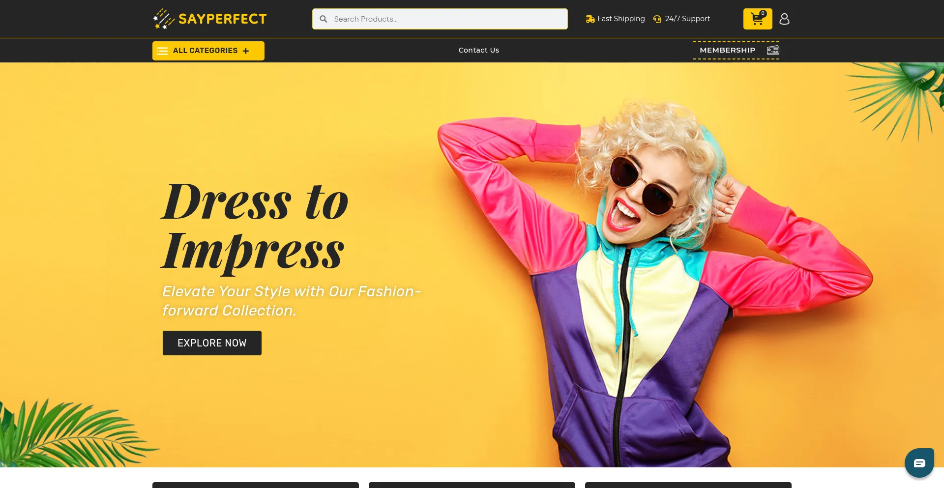 Website screenshot of Sayperfect.com
