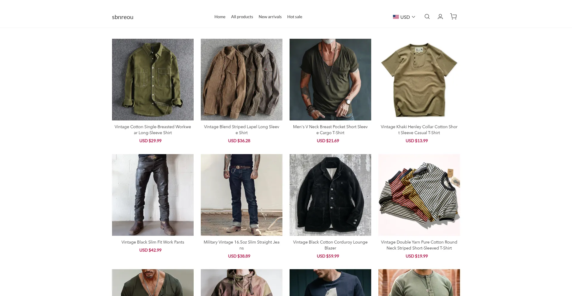 Website screenshot of Sbnreou.com