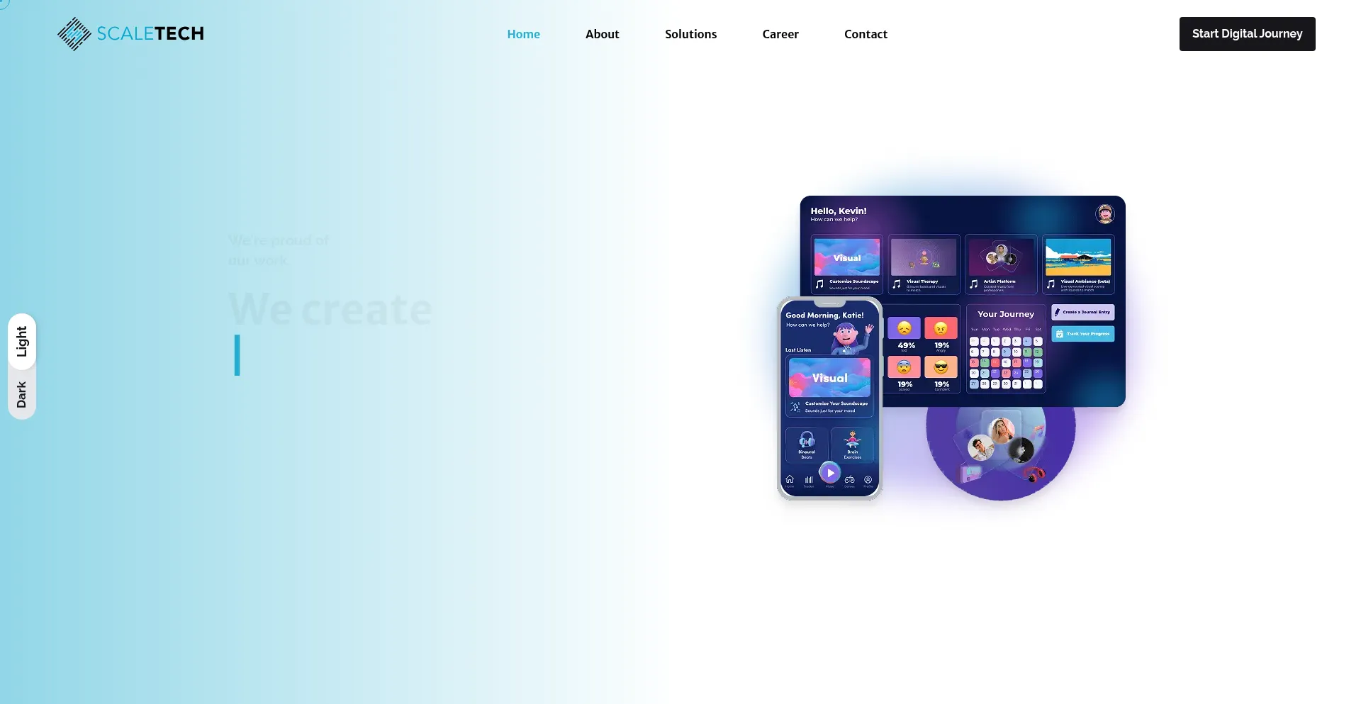 Website screenshot of Scaletech.xyz