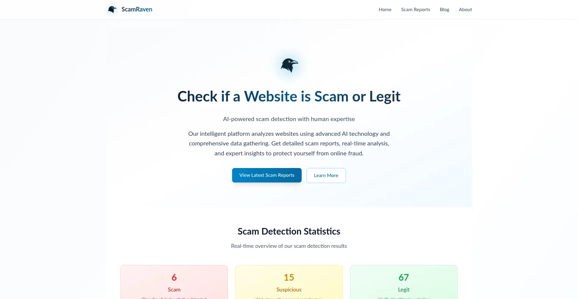 Scamraven.com Screenshot