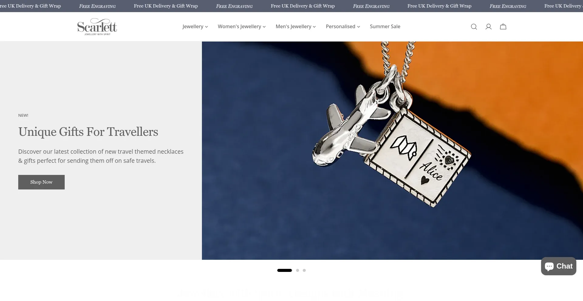 Website screenshot of Scarlettjewellery.com