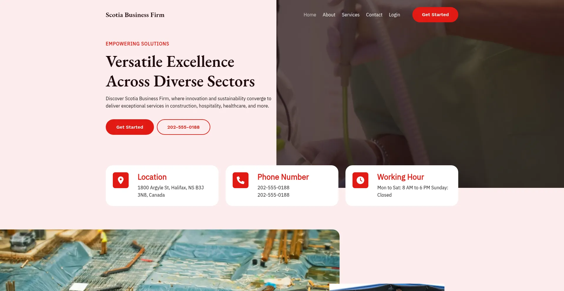 Website screenshot of Scotiabusinessfirm.com