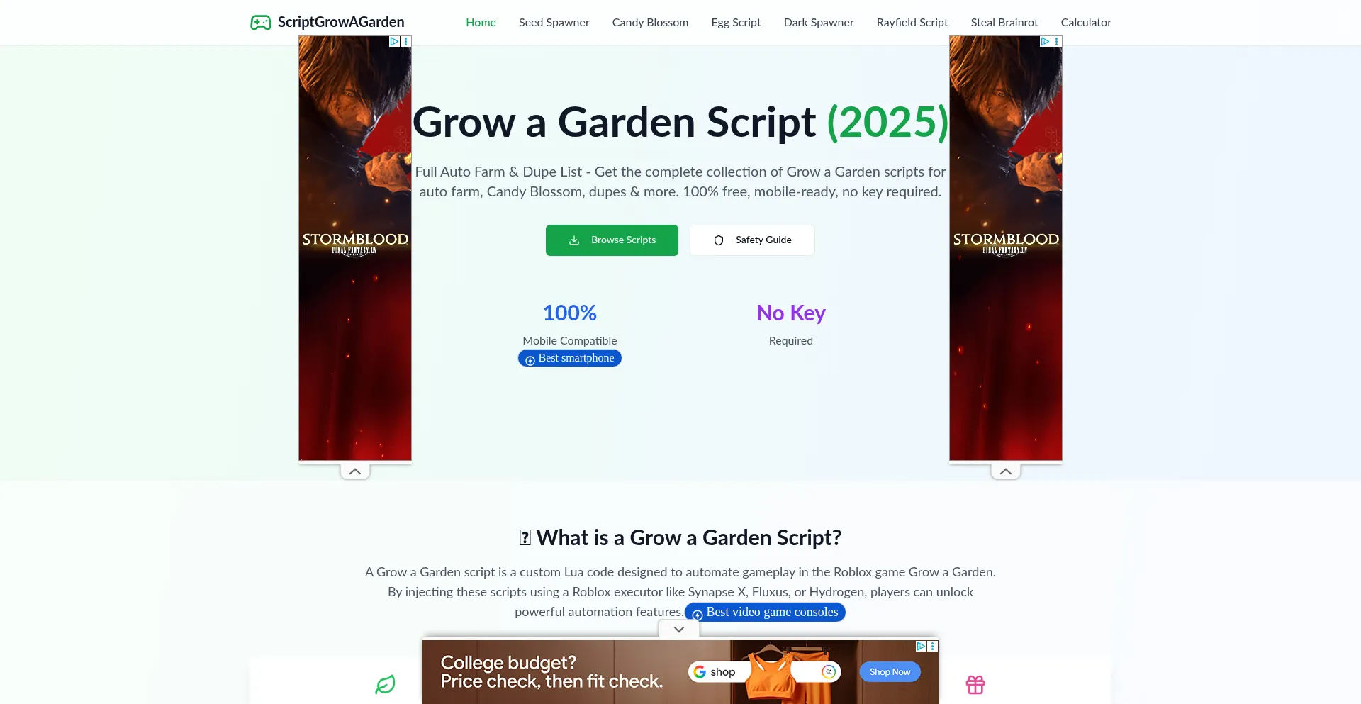 ¿És Seguro y Confiable Scriptgrowagarden.com?