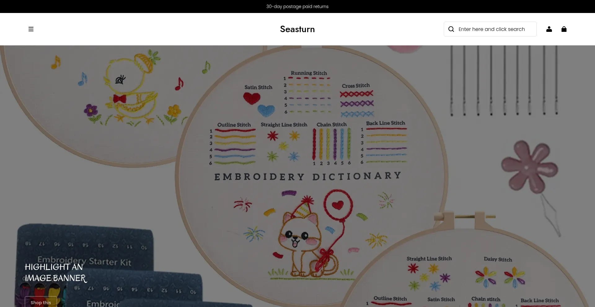 Website screenshot of Seasturn.com