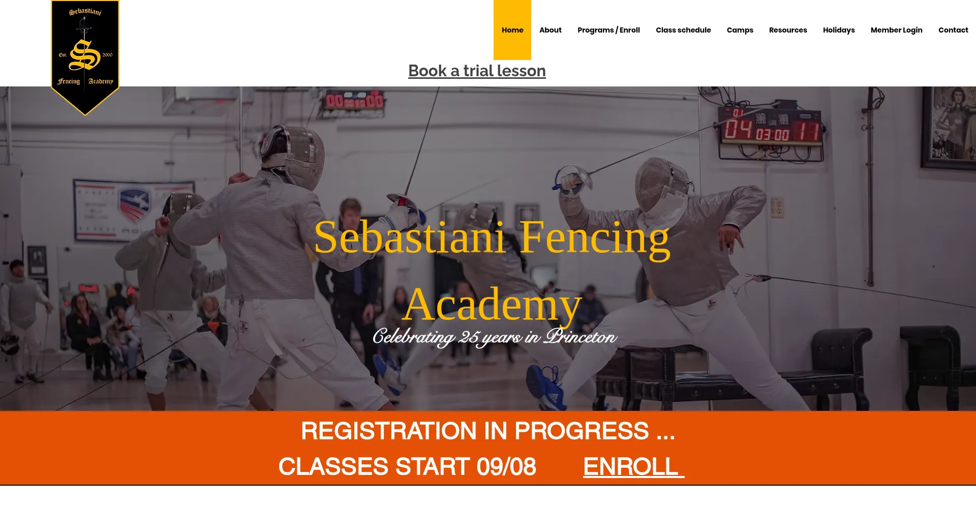 Website screenshot of Sebastianifencing.com