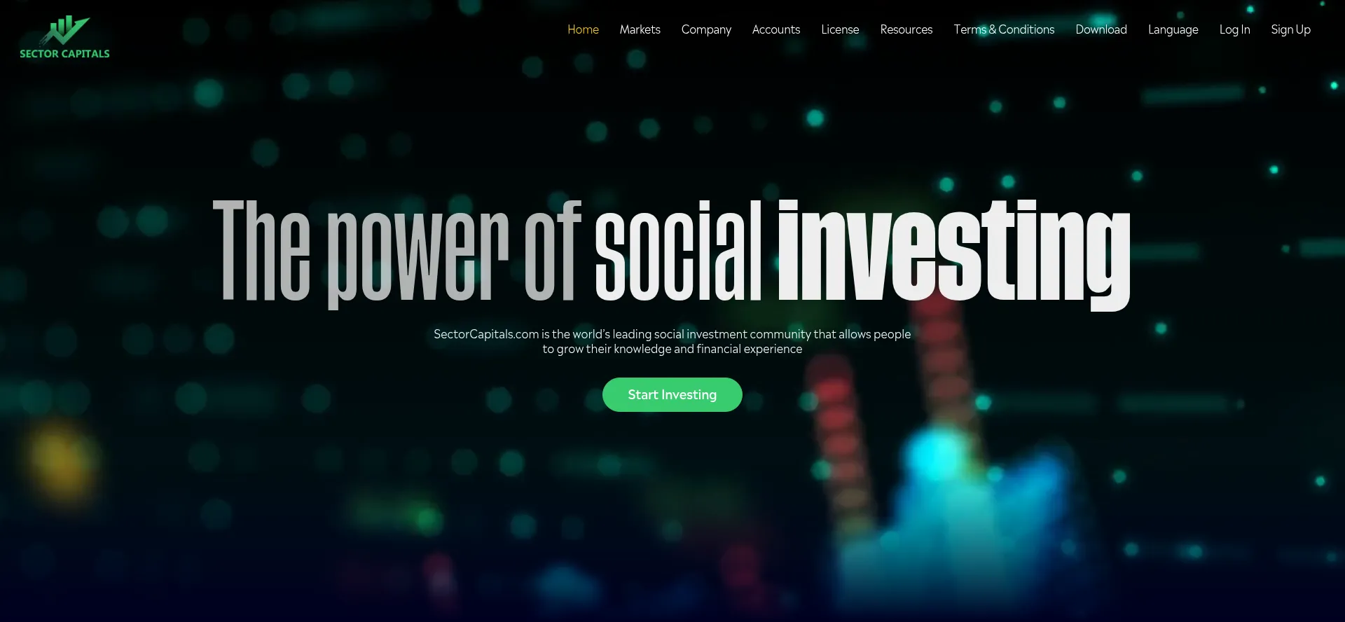 Website screenshot of Sectorcapitals.com