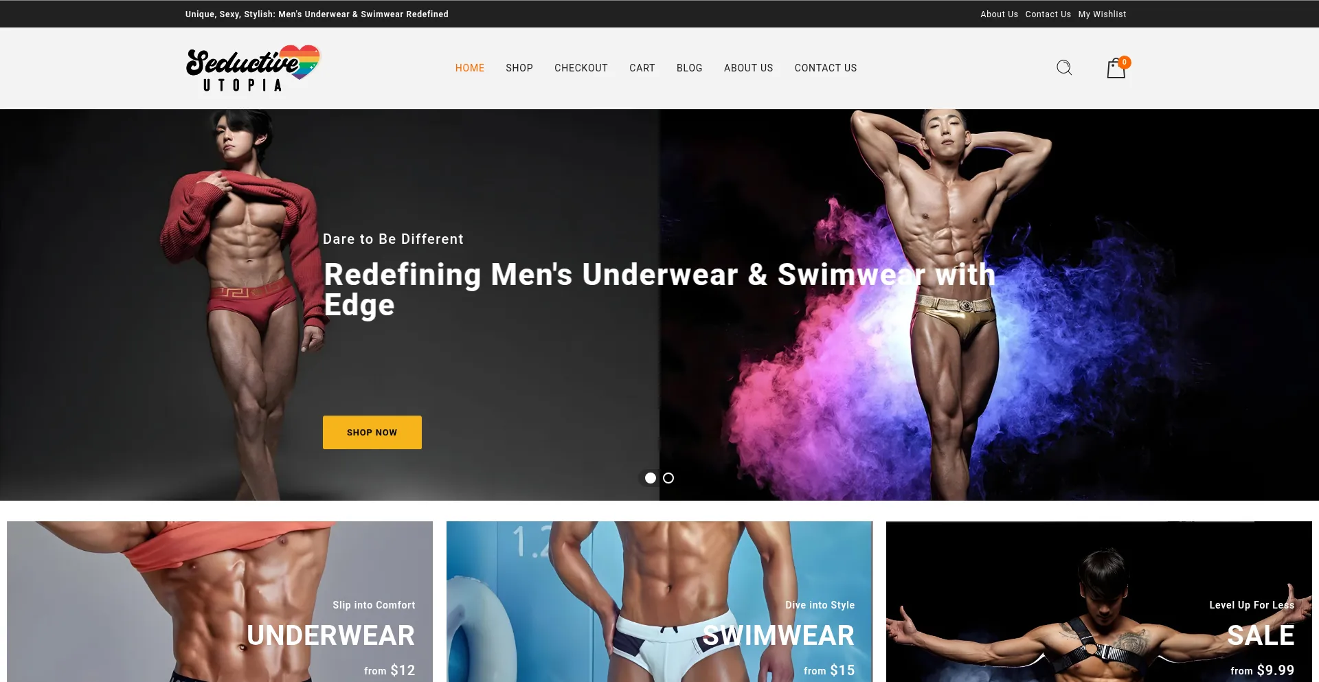 Website screenshot of Seductiveutopia.asia