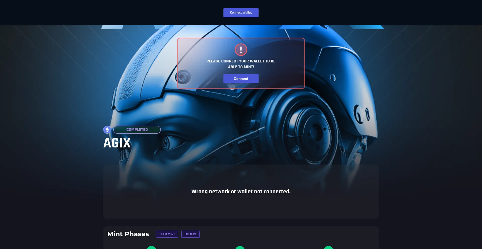 Website screenshot of Seedify-fundnft-project.pages.dev
