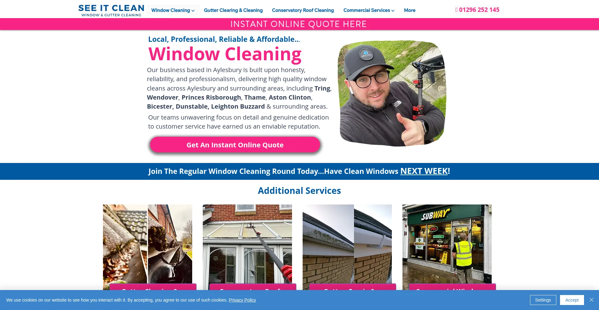Website screenshot of Seeitclean.co.uk
