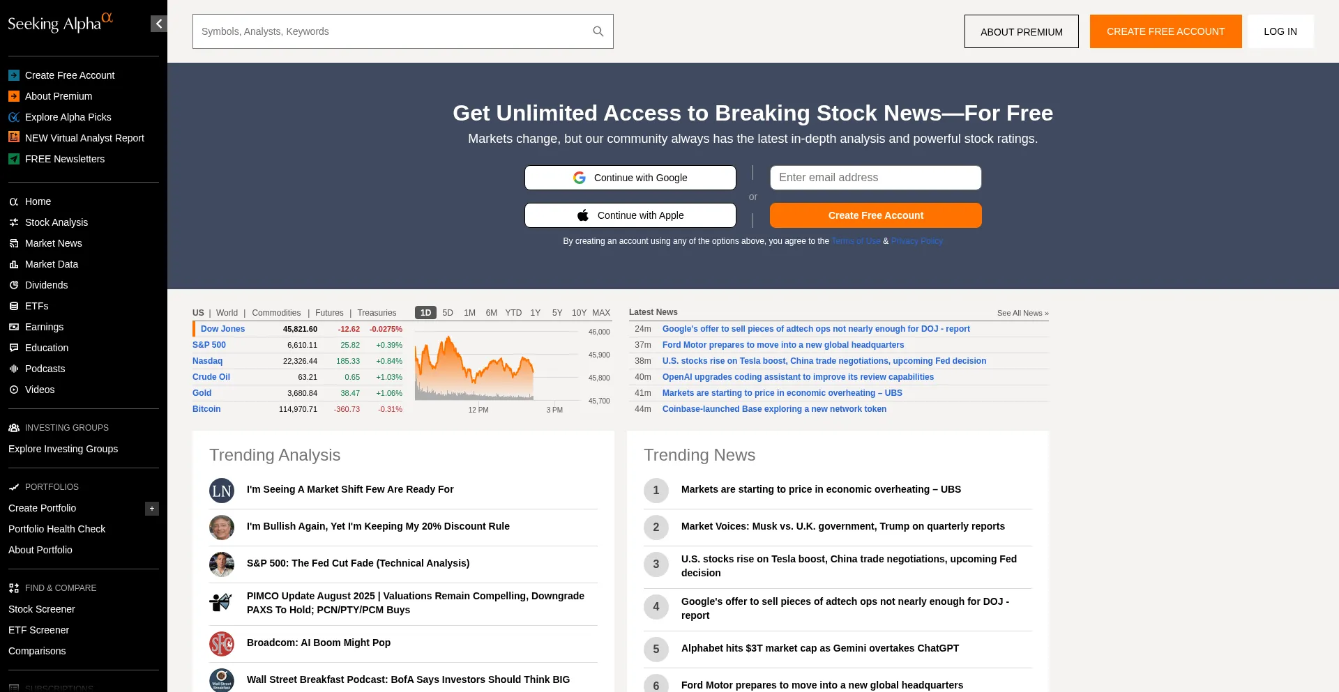 ¿És Seguro y Confiable Seekingalpha.com?