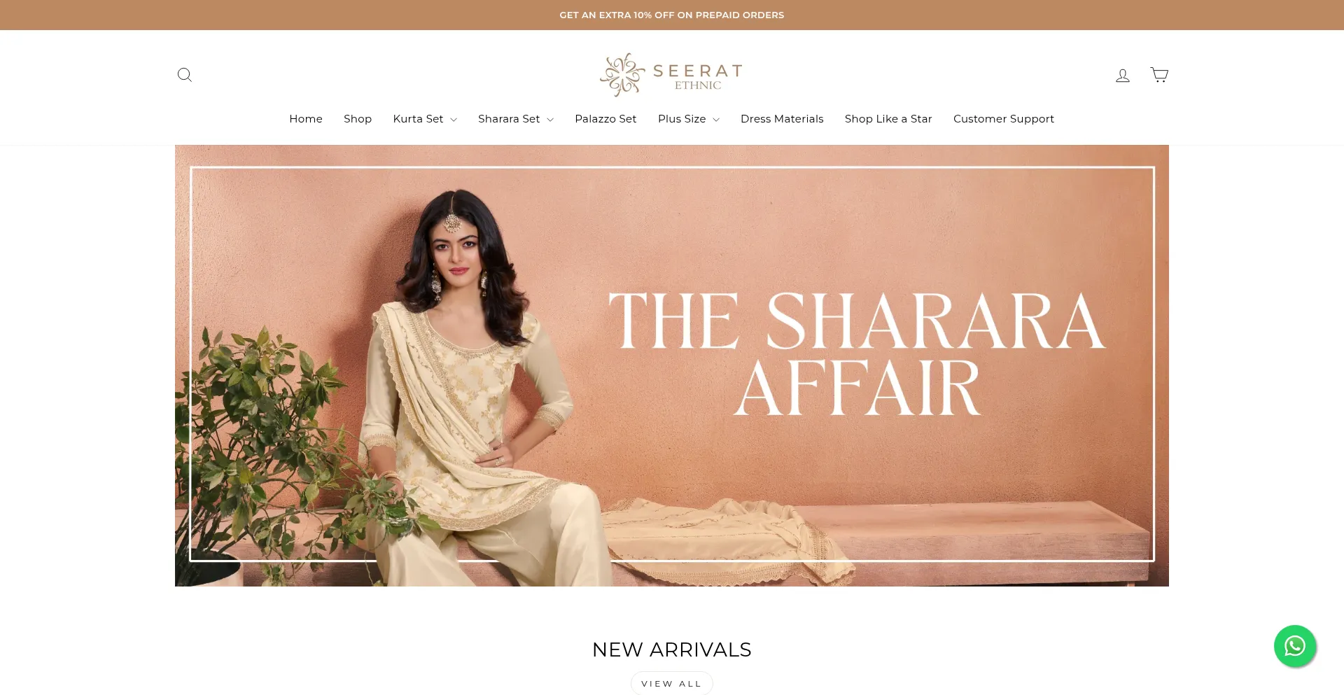 Website screenshot of Seeratethnic.com