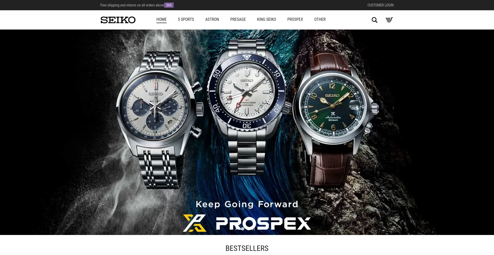 Website screenshot of Seikowatch.us