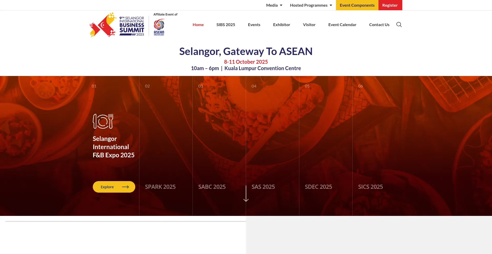 Website screenshot of Selangorsummit.com