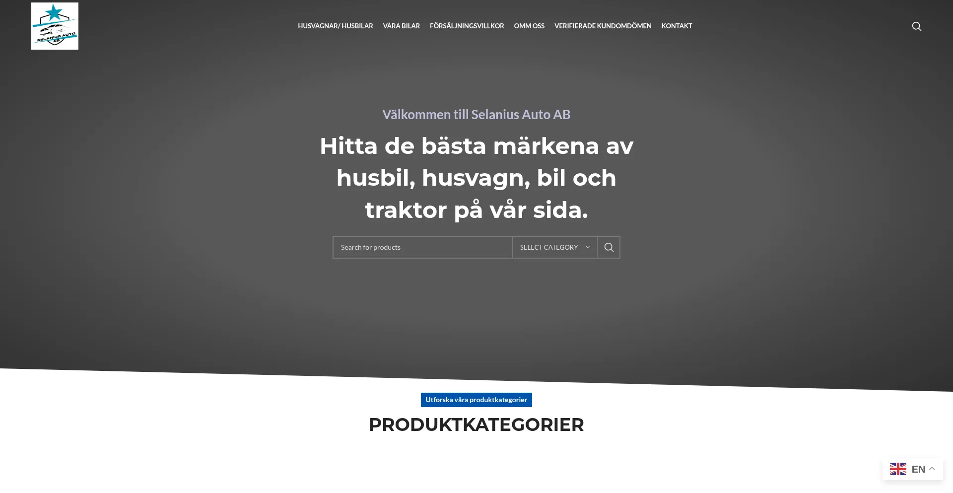 Website screenshot of Selaniusautoab.com