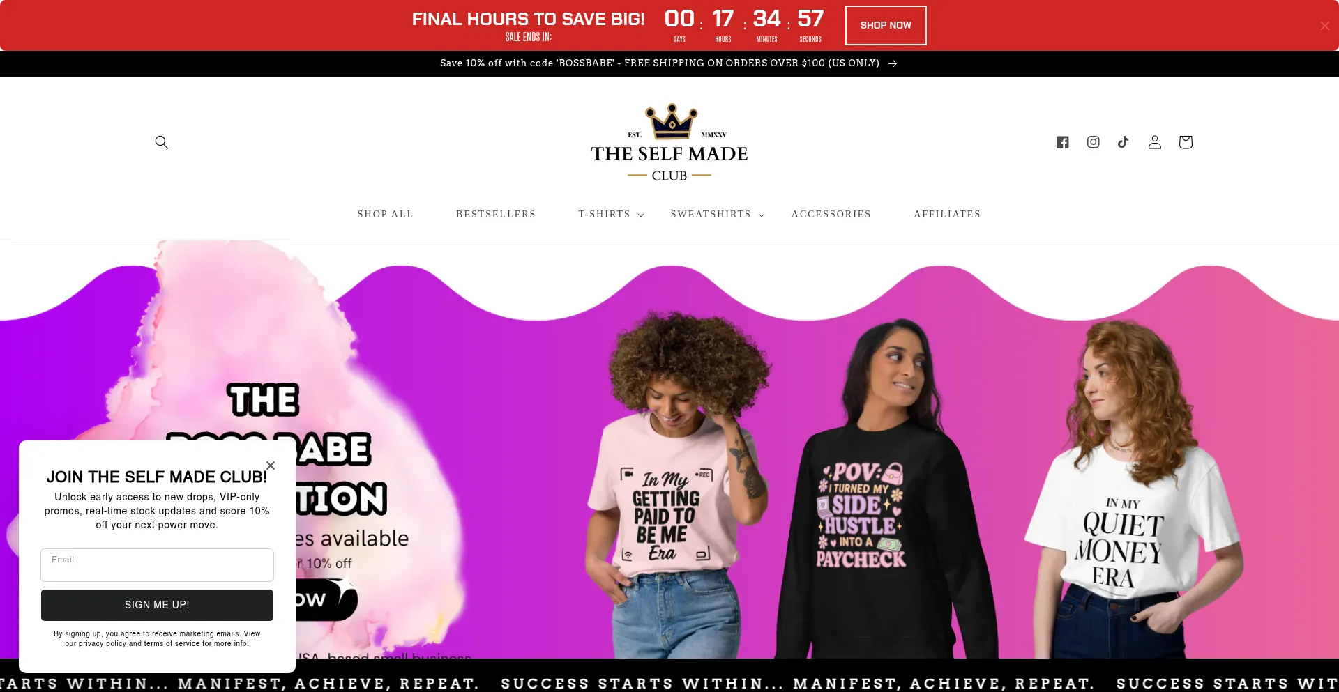 Website screenshot of Selfmadeinsider.com
