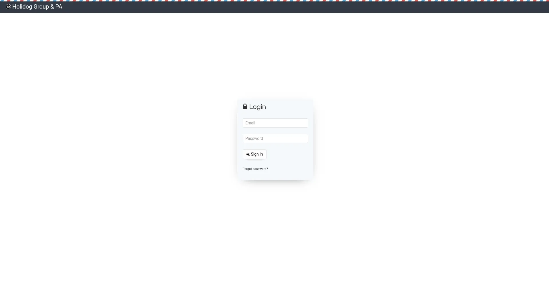 Website screenshot of Sendy.holidog.com