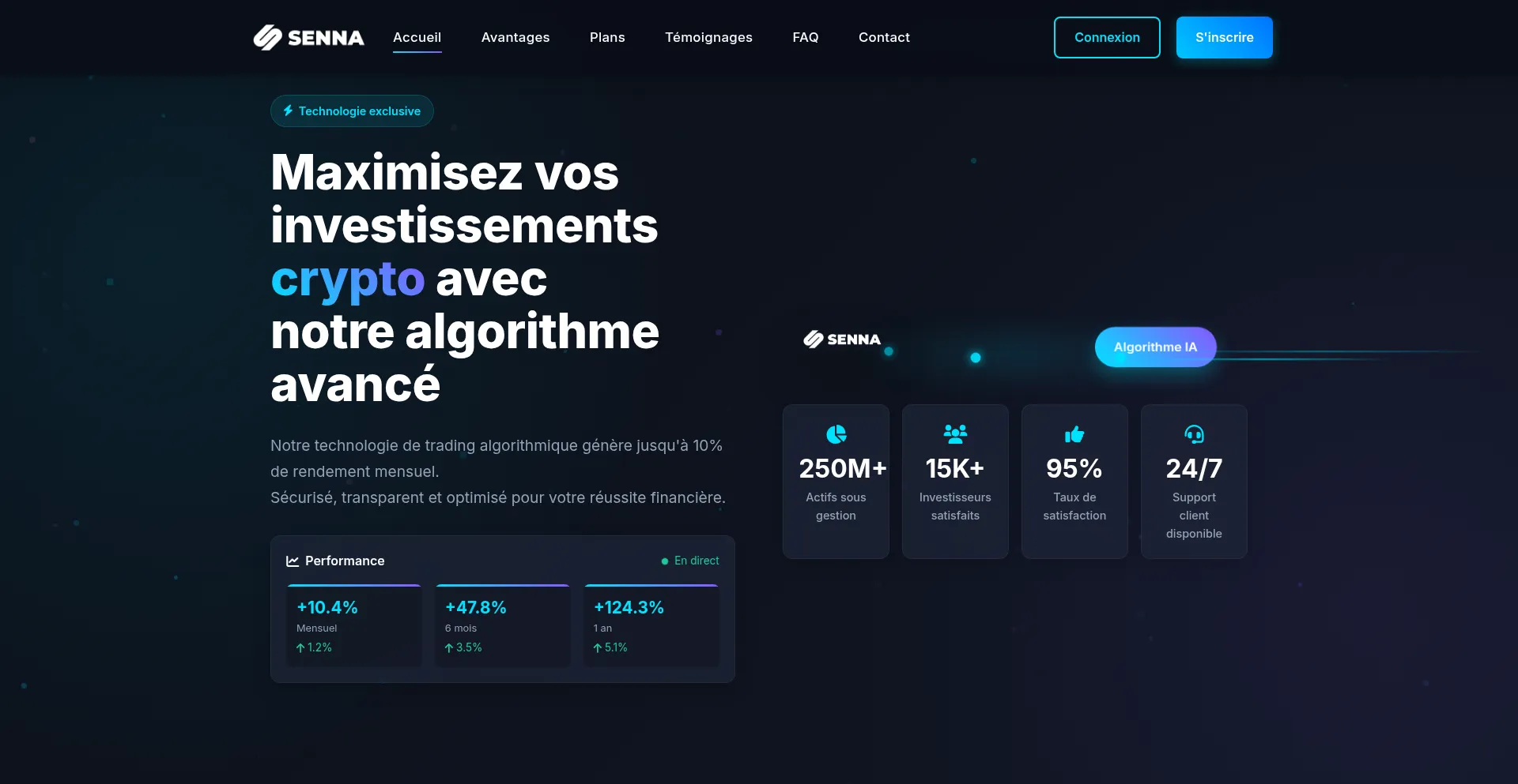 Website screenshot of Sennafunding.com