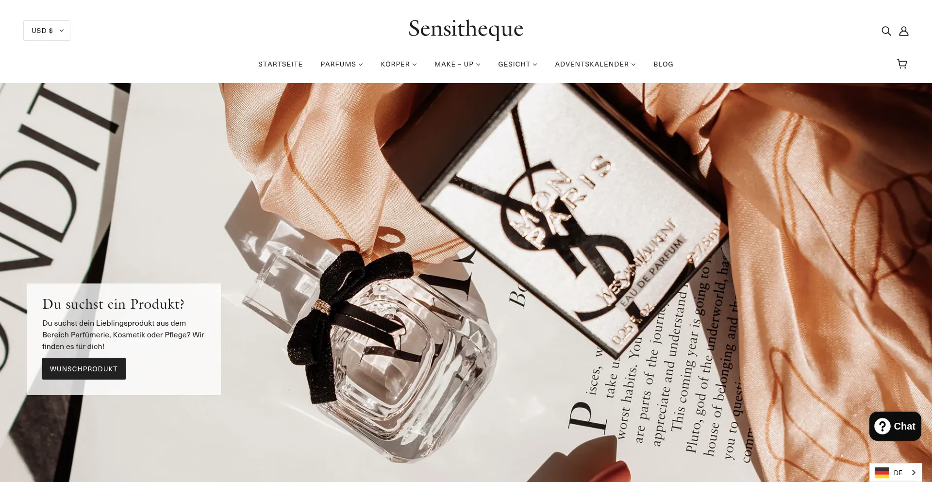 Website screenshot of Sensitheque.de