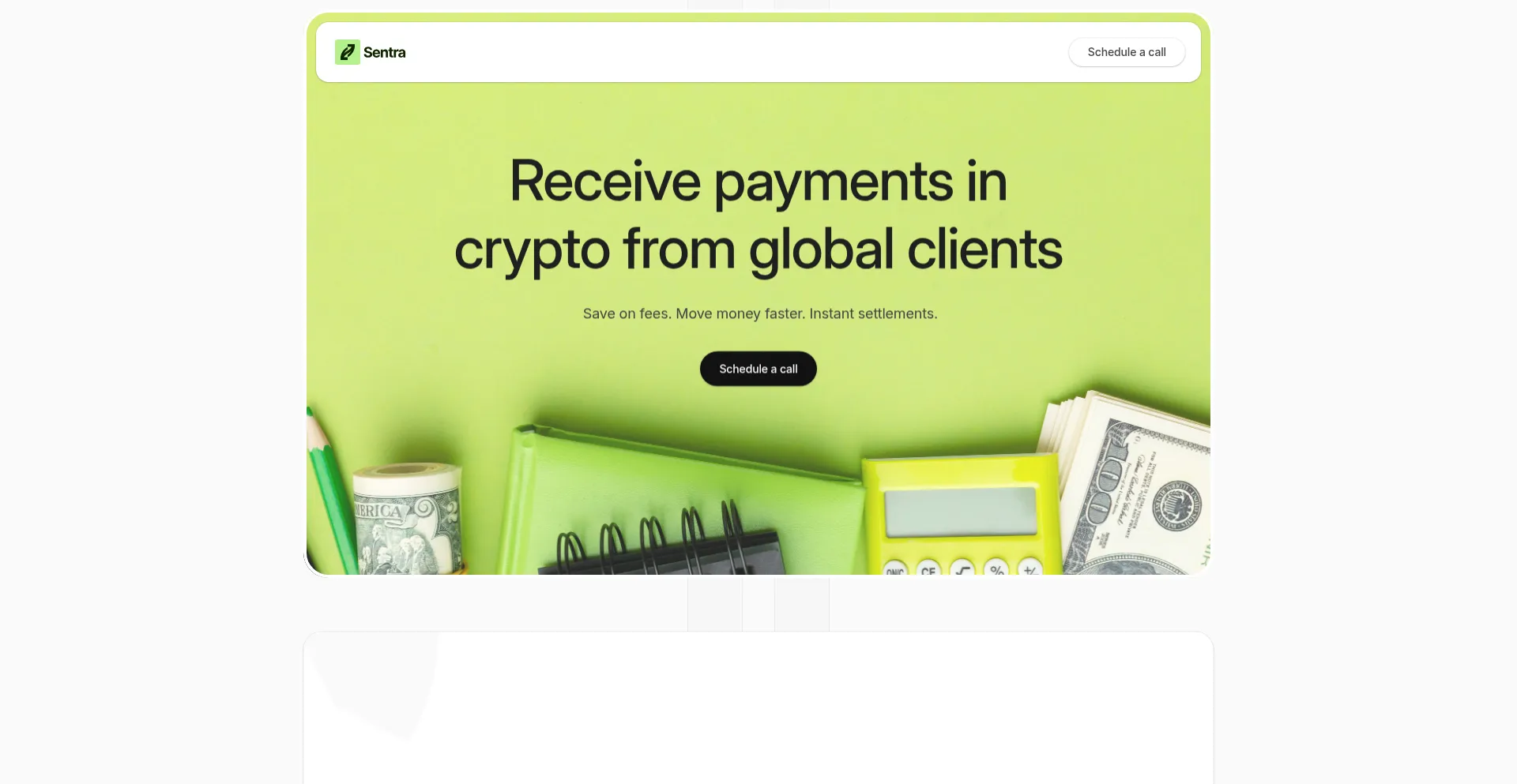 Website screenshot of Sentra.xyz