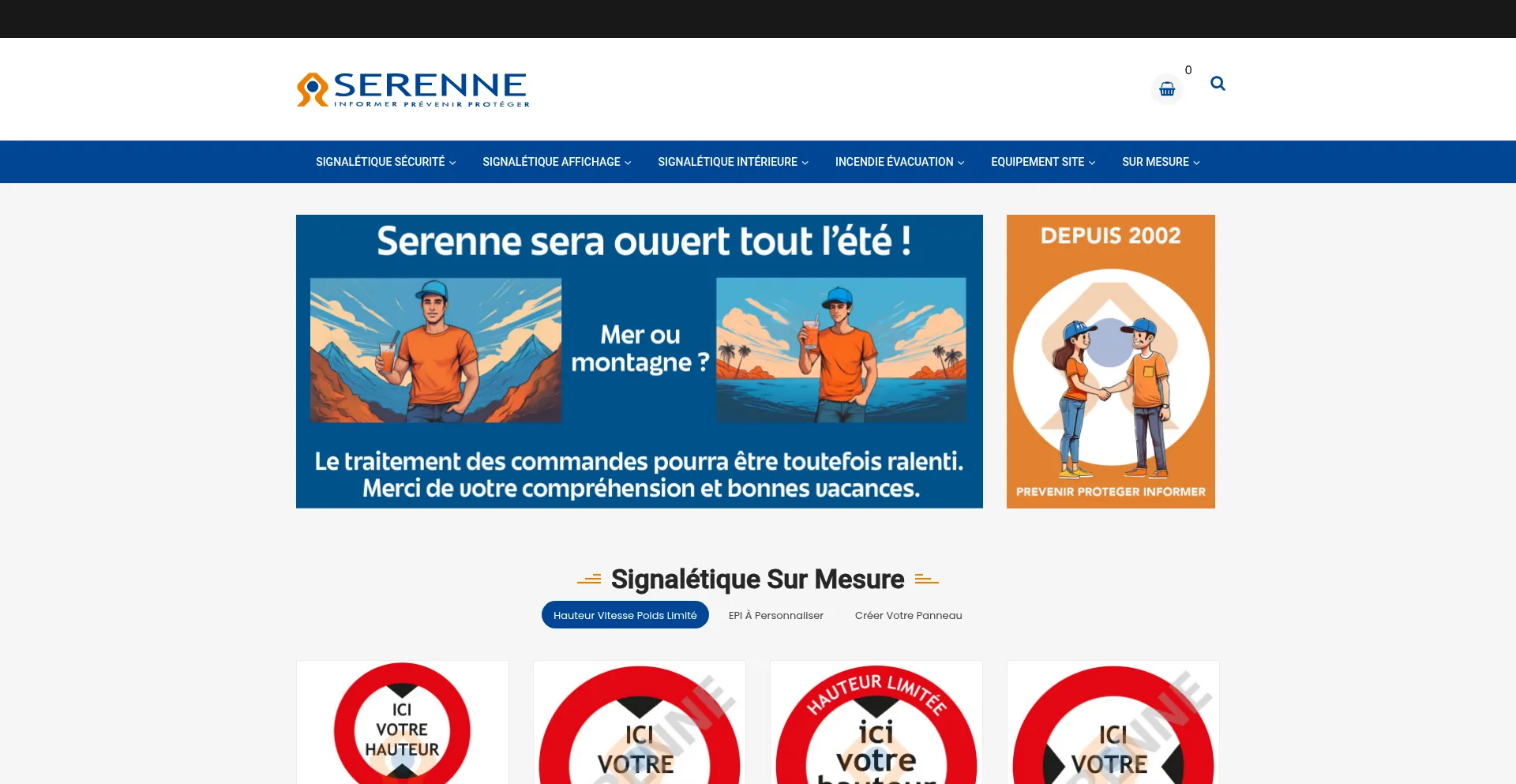 Website screenshot of Serenne.com