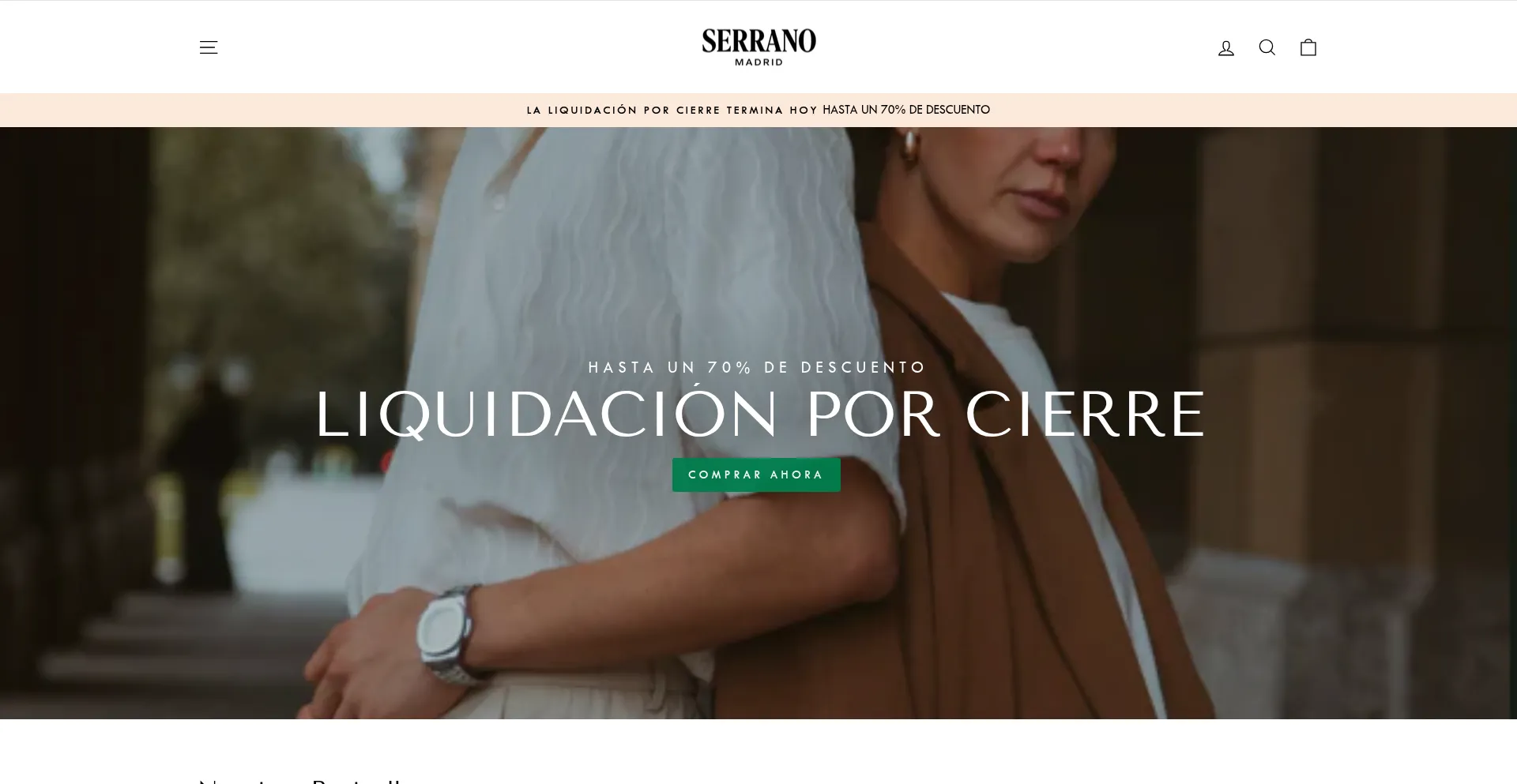 Website screenshot of Serranomadrid.es