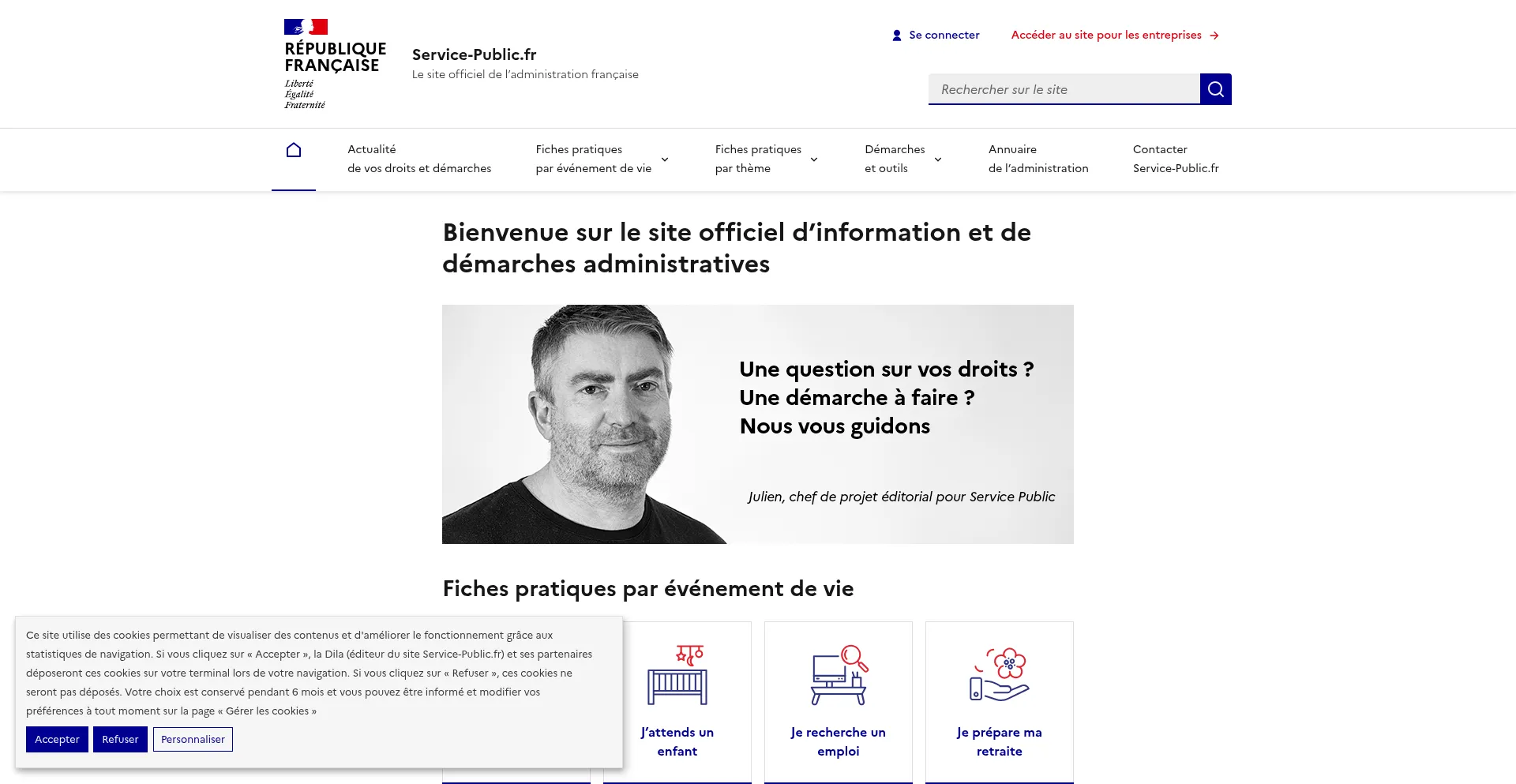 ¿És Seguro y Confiable Service-public.fr?