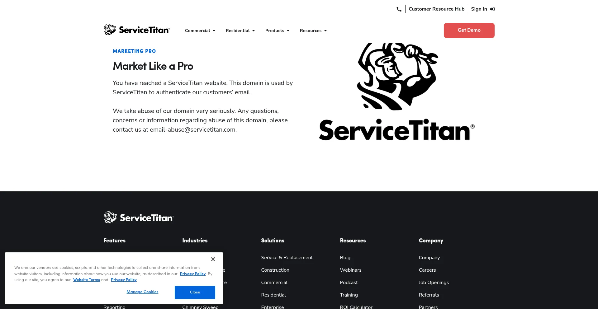 ¿És Seguro y Confiable Servicetitanmail.io?